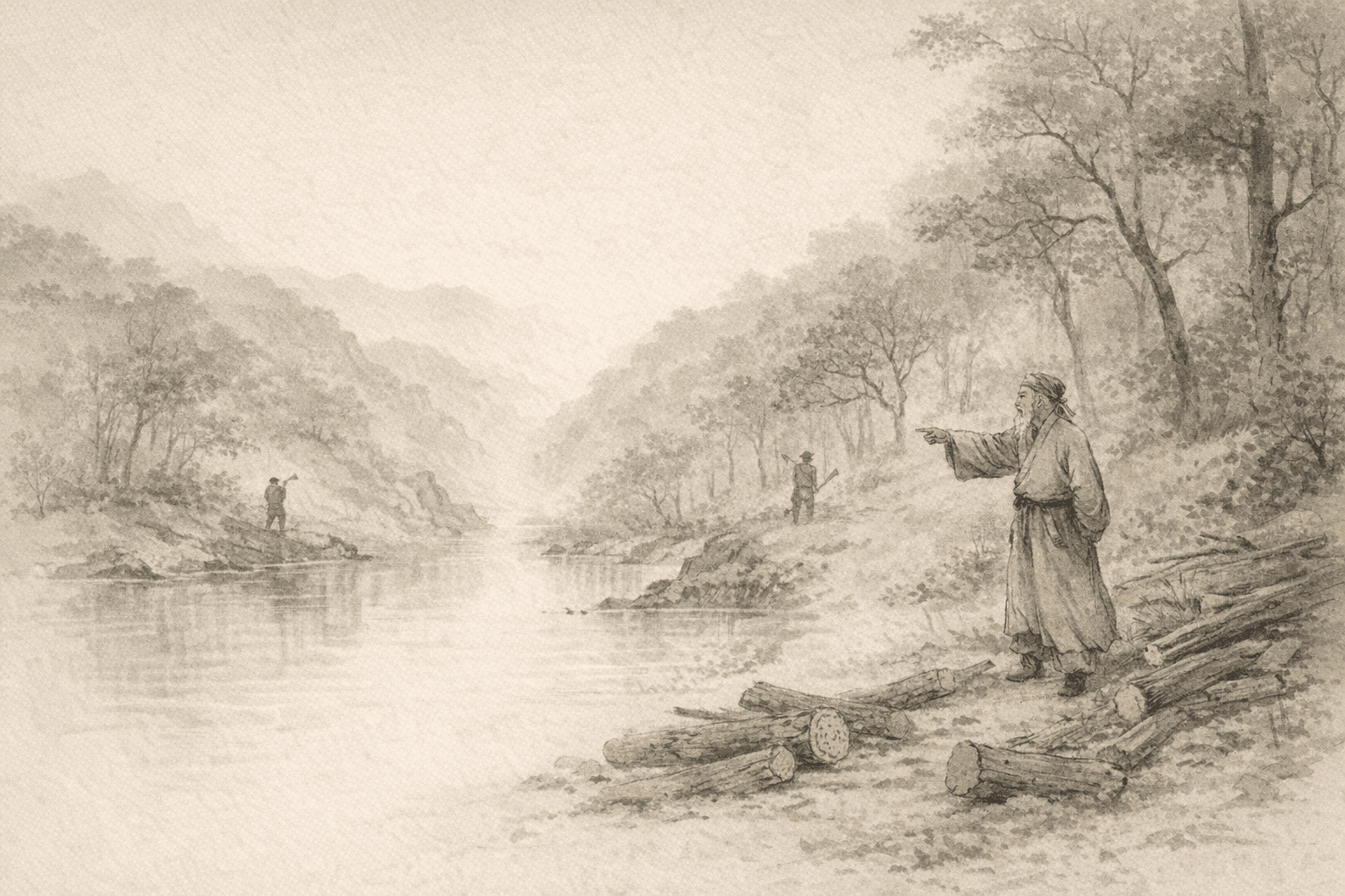 黄大仙第3签《鲁班训迪》典故配图