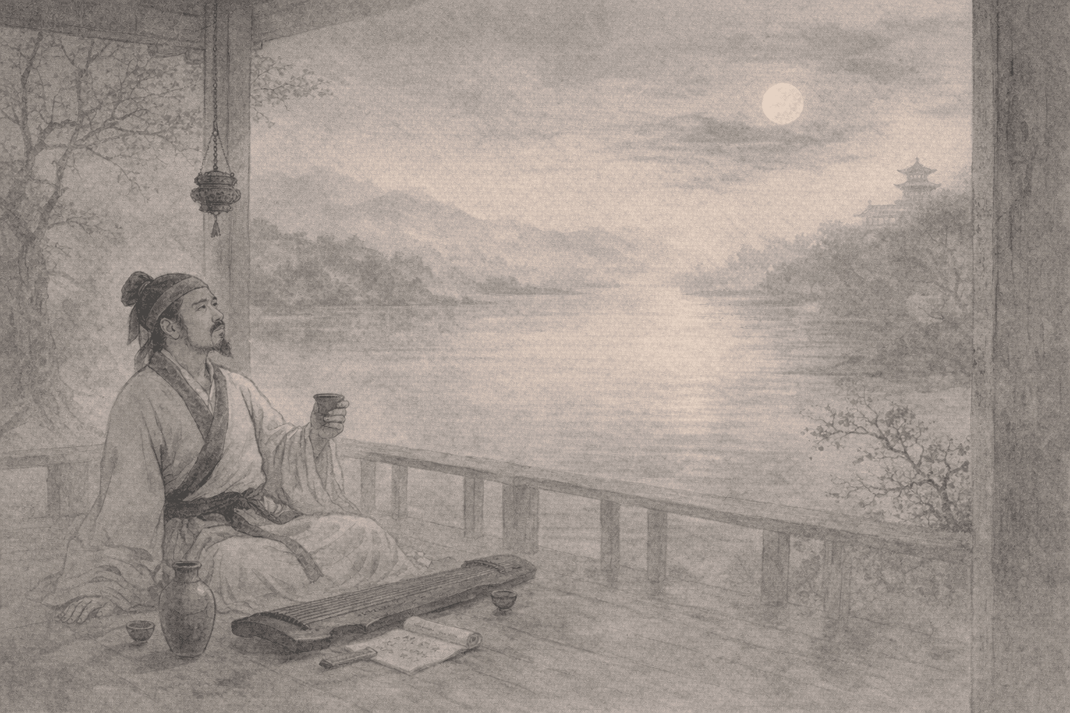 黄大仙第24签《白居易叹情》典故配图