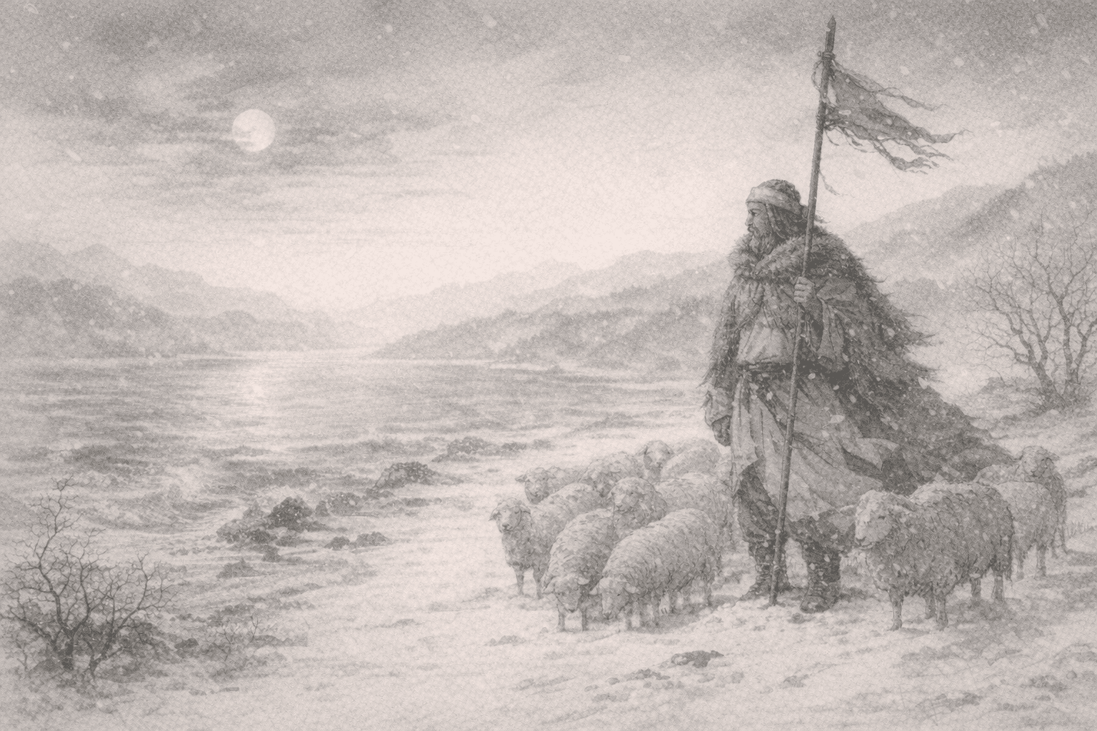 黄大仙第32签《苏武牧羊》典故配图