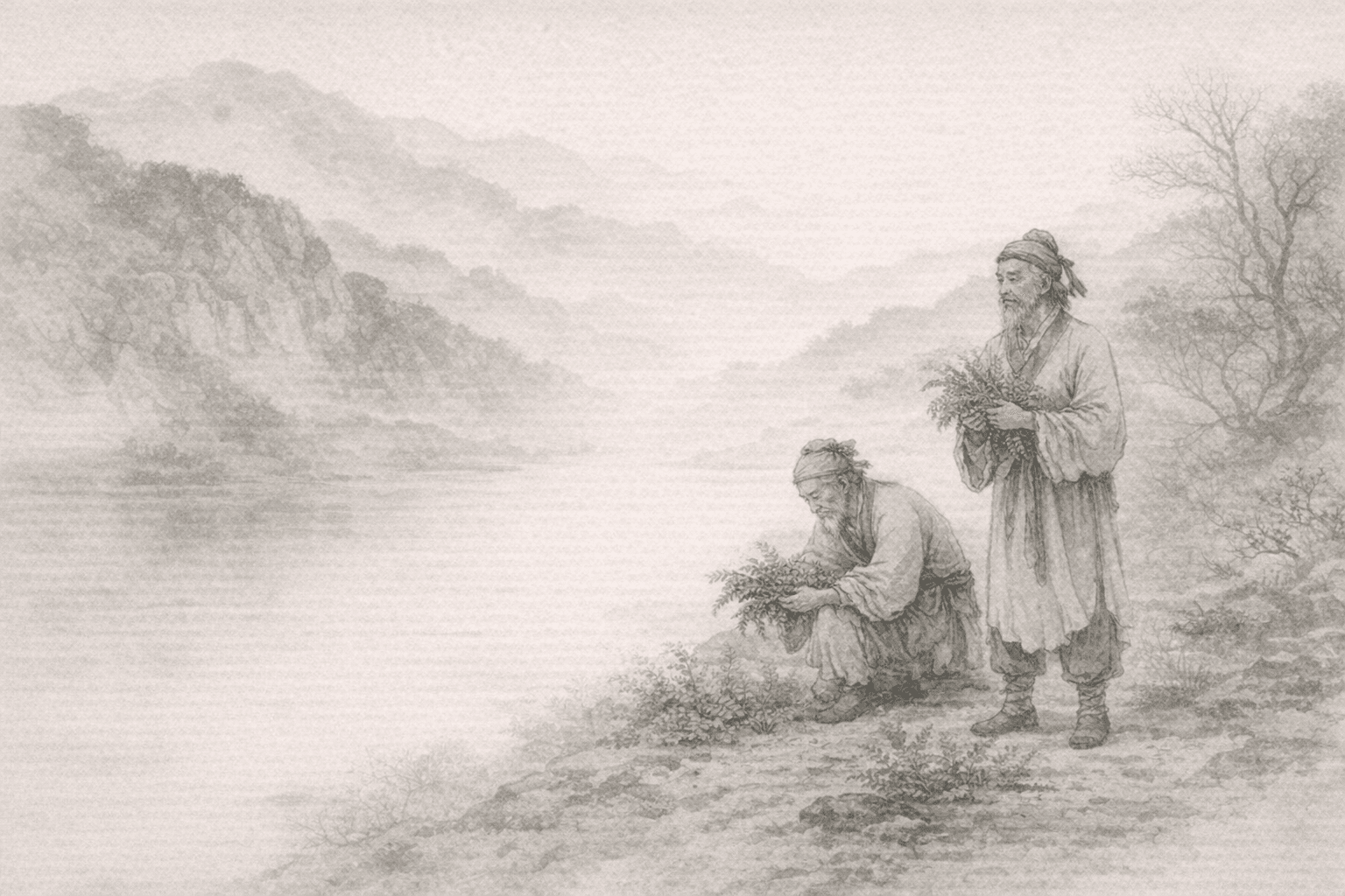 黄大仙第39签《夷齐耻食周粟》典故配图