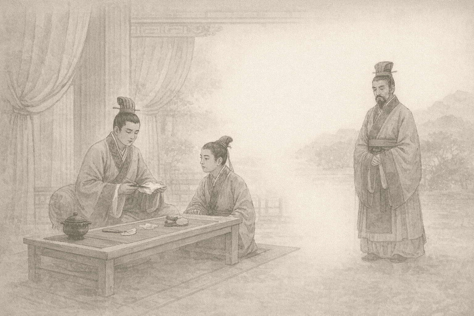 黄大仙第51签《成王剪桐封弟》典故配图