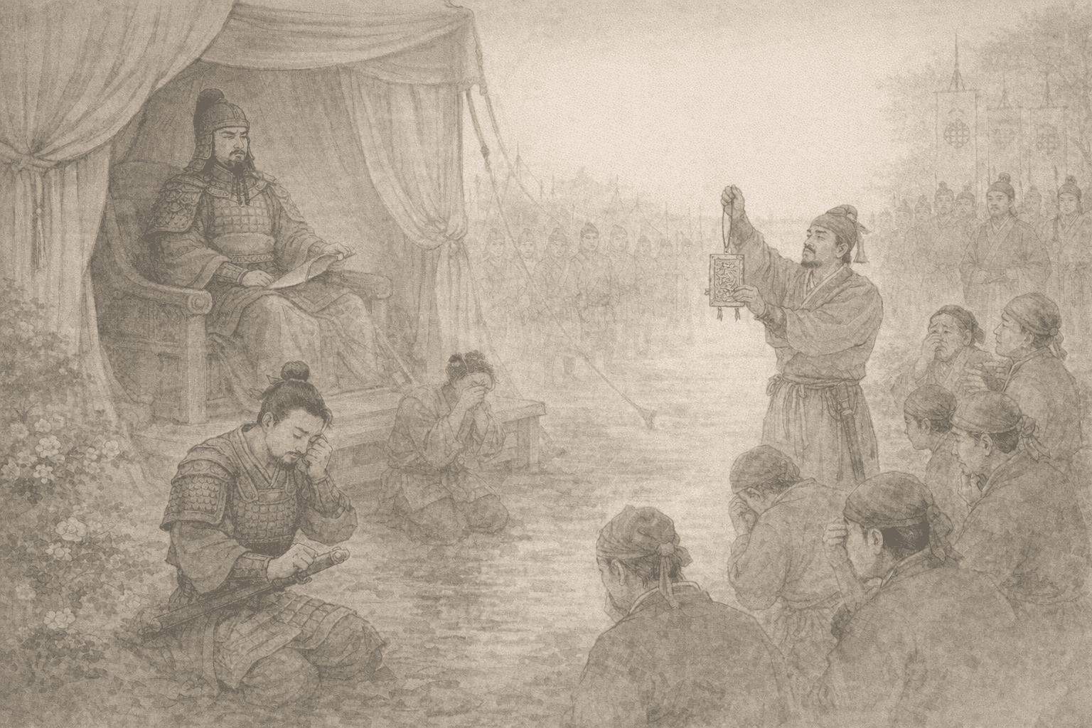 黄大仙第61签《十二金牌召岳飞》典故配图