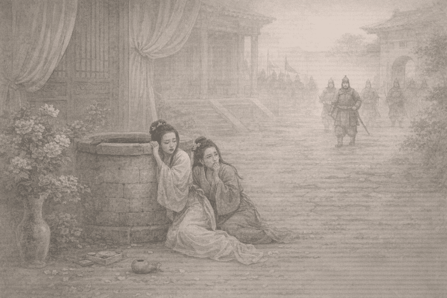 黄大仙第65签《胭脂井藏妃》典故配图