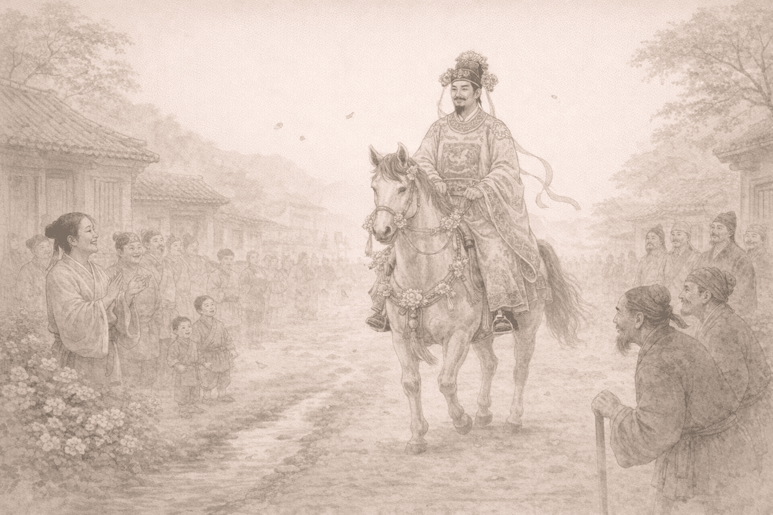 黄大仙第73签《状元衣锦荣归》典故配图